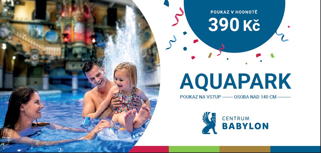 Aquapark - poukaz v hodnotě 490 Kč