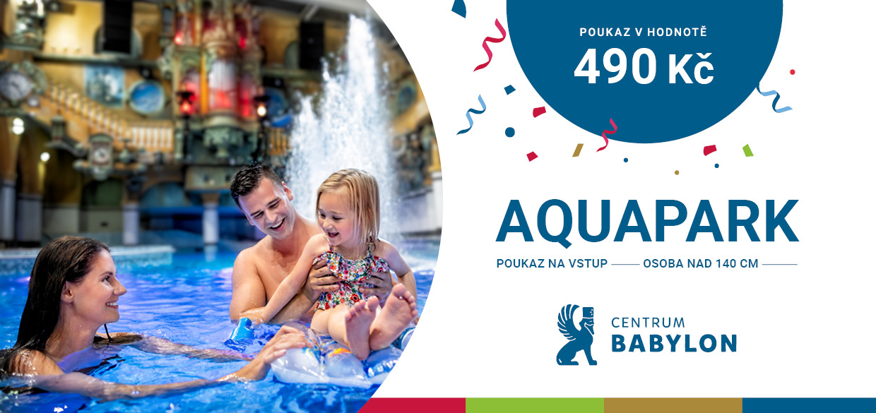 Aquapark - poukaz v hodnotě 490 Kč (časově neomezené)