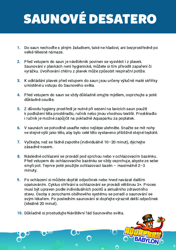 Saunové desatero