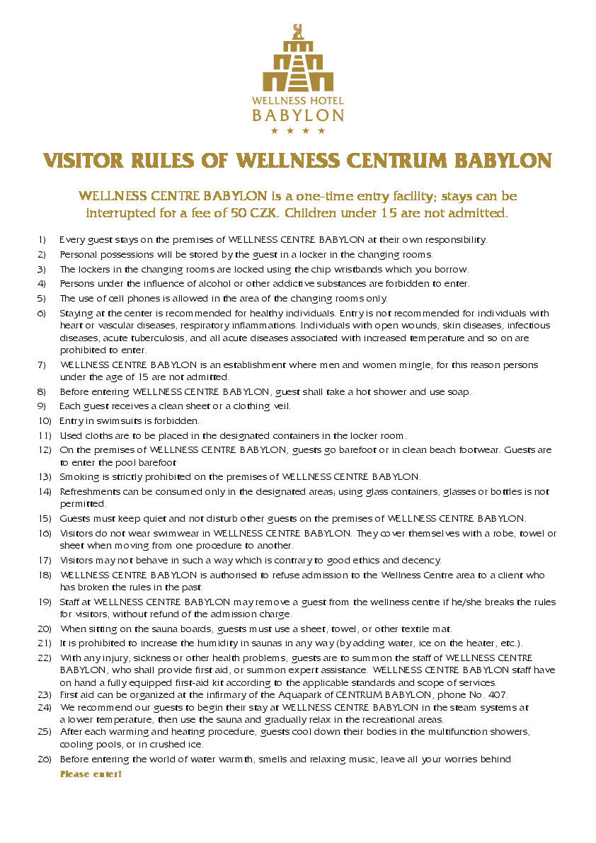 Visiting rules