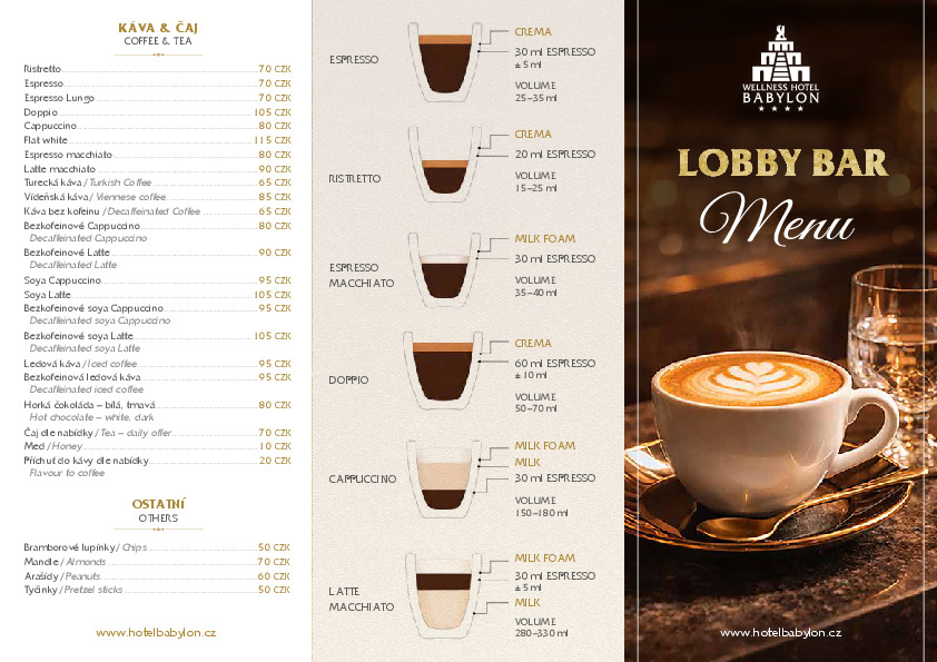 Menu napojów